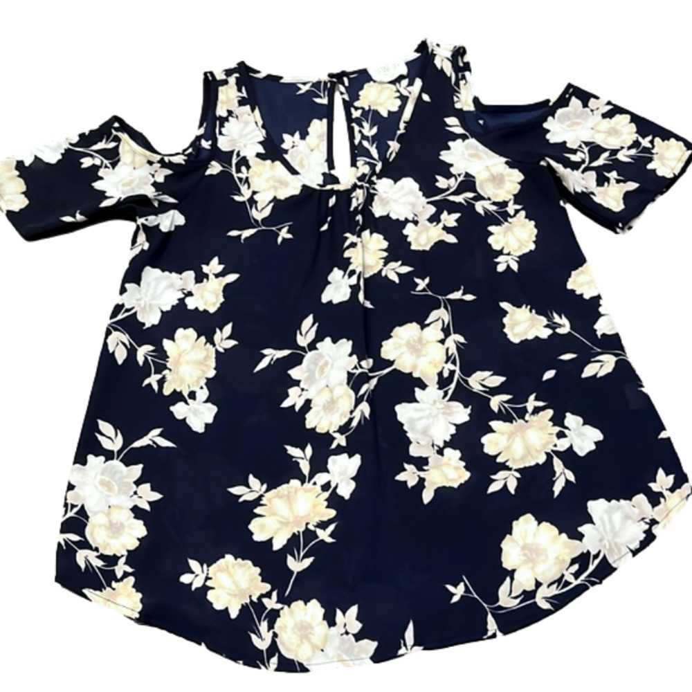 SIENNA sky cold shoulder blouse